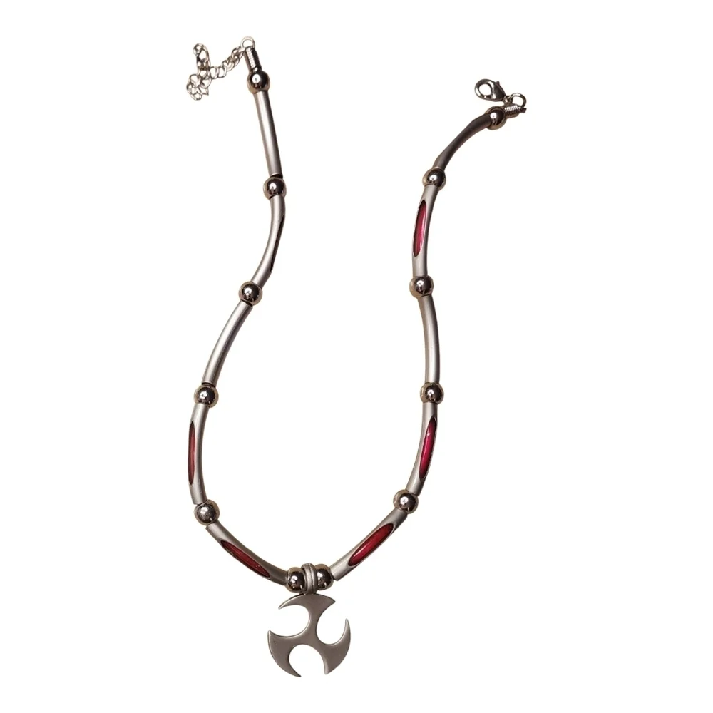 Celtic Pendant on Tube Chain Silver Tone, Lobster Clasp Excellent Condition